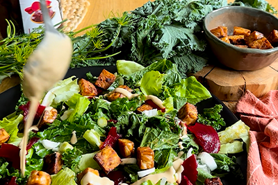 Recept Kale cezar solata s tahini prelivom - 5.korak