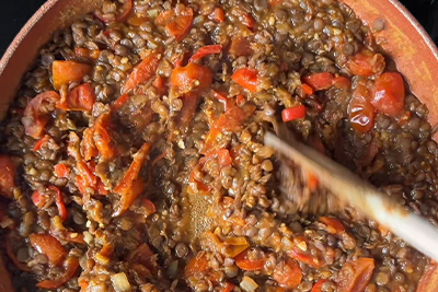 Recept Polnjen jajčevec z lečo - 3.korak