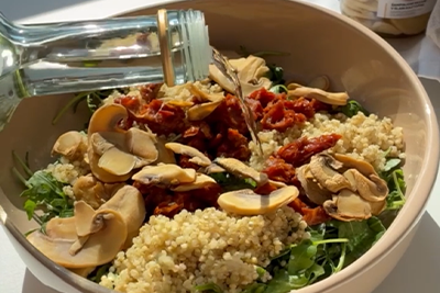 Recept Kvinojina solata s šampinjoni - 4.korak