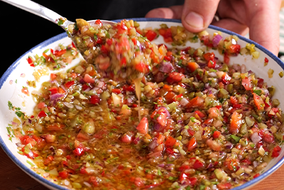 Recept Mariniran piščanec z ajvarjem - 1.korak