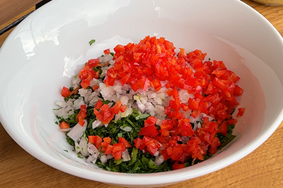 Recept Chimichurri omaka s česnom v ekstra deviškem oljčnem olju - 2.korak