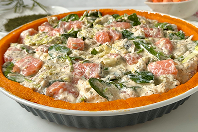 Recept Krompirjeva pita z lososom - 4.korak